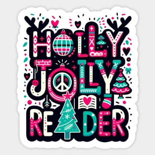 Holly Jolly Reader Sticker